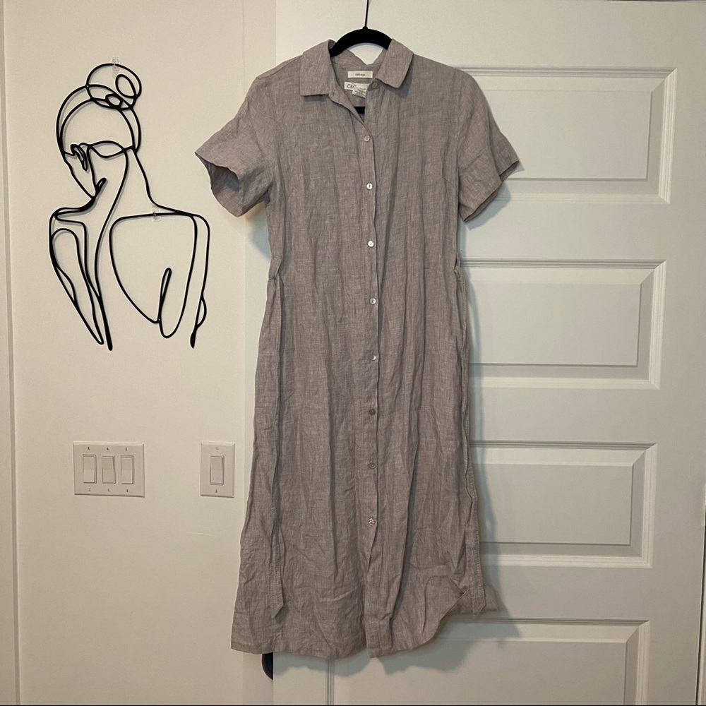 SOLD NWT C&C California Linen Dress with Tie Size 6